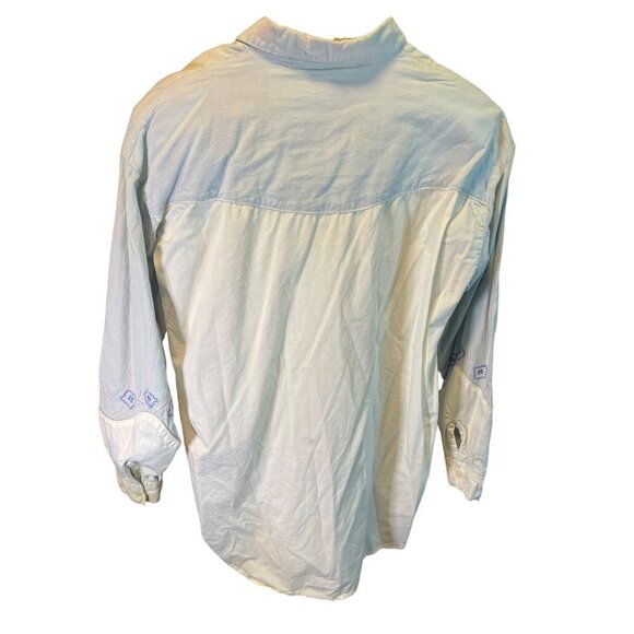 Vintage 80s 90 HGNY Western Fringe Southwest Detail Long Sleeve Button Down Top - Picture 2 of 10